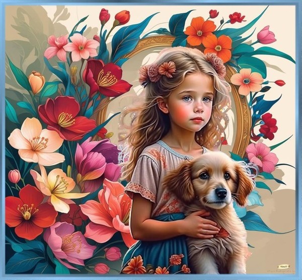 Création avec fond de chez Line