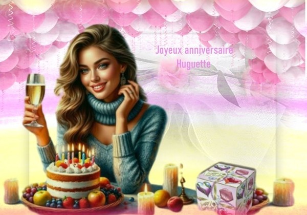 Joyeux anniversaire a mon amie Huguette